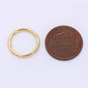 24K Gold Filled 16mm Classic Round Jump Ring Findings Set in Gold & Silver | SP-01638: Gold