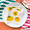 Tomatoes Multi-Color Hand Printed Cotton Napkins, Set of 4