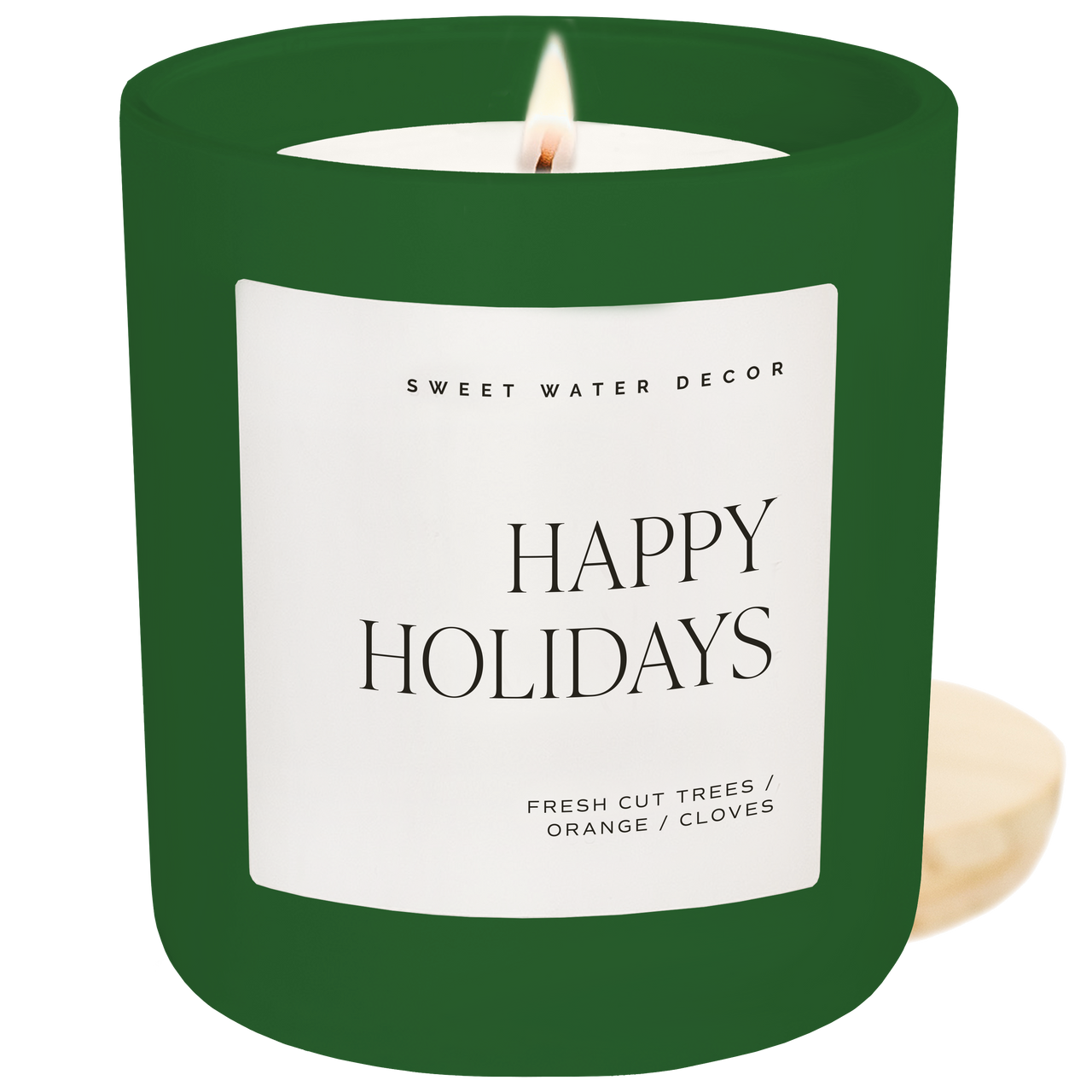Happy Holidays 15 oz Soy Candle, Matte Jar- Home Decor