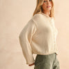 Light Weight Button Front Cardigan - Rose