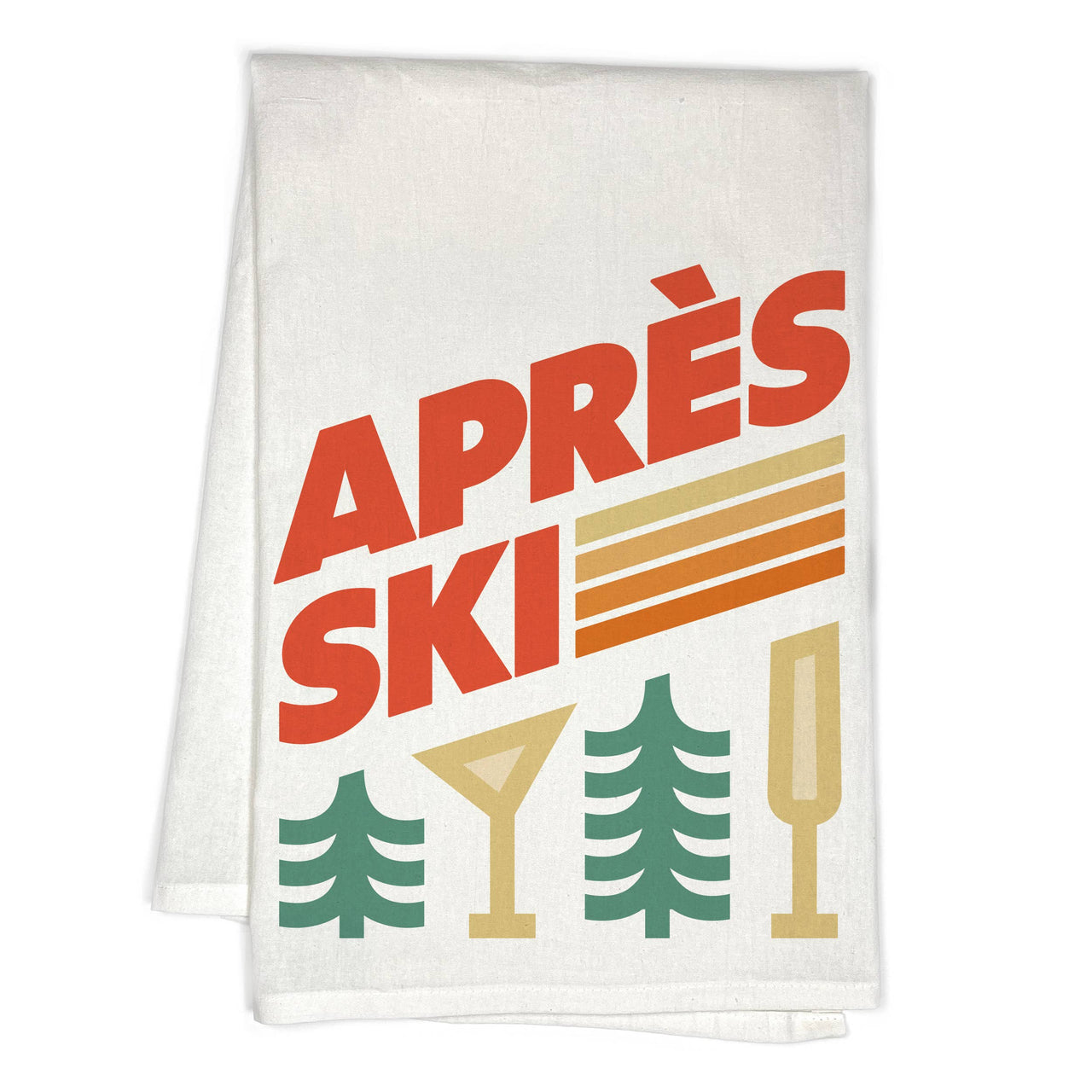 Apres Ski Retro Alpine Tea Towel