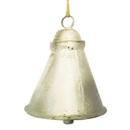 Hanging Metal Bells Distressed Pewter Finish