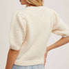 PUFF SLEEVED KNIT SWEATER