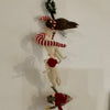 Handmade Wool Felt Mice Hanging From Wreath Ornament