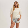 PUFF SLEEVED KNIT SWEATER