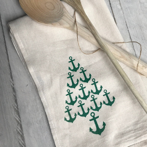 Anchor Christmas Tree Tea Towel