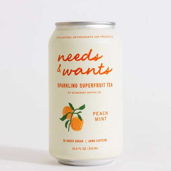 Needs & Wants Sparkling Superfruit Tea - Peach Mint