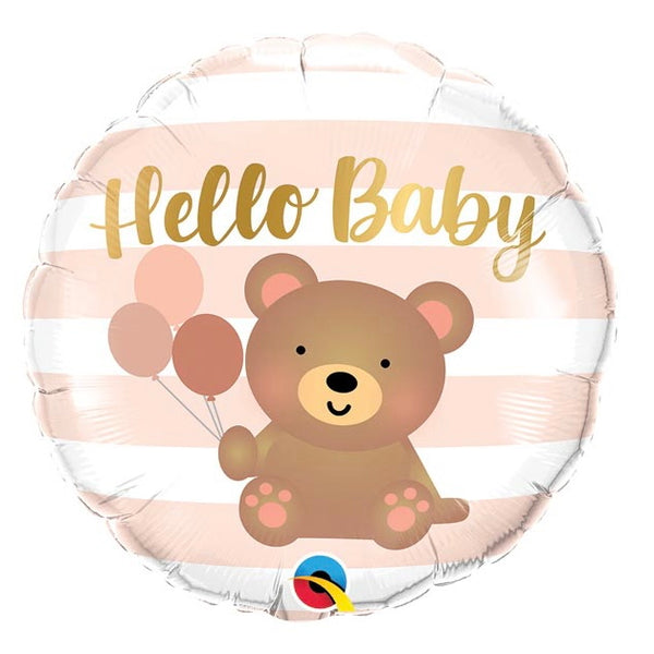 Hello Baby Bear & Balloons Mylar Balloon