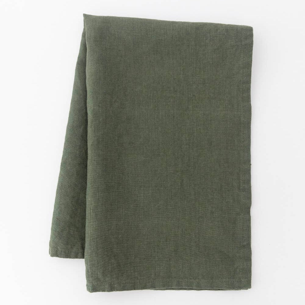 Keepsake Linen Tea Towel - Olive