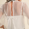 SHEER FABRIC WITH LINING BLOUSE