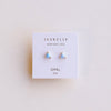 Mini Energy Gem Studs- Fire Opal