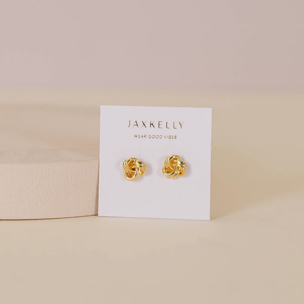 Petite Gold Knot Earrings