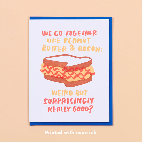 Peanut Butter & Bacon Couple Card