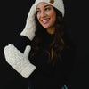 Cream Knit Pom Hat