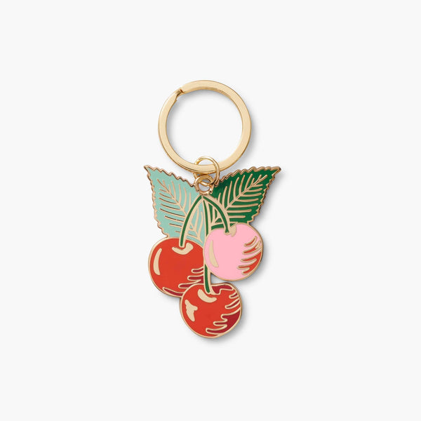 Cherries Enamel Keychain