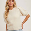 PUFF SLEEVED KNIT SWEATER