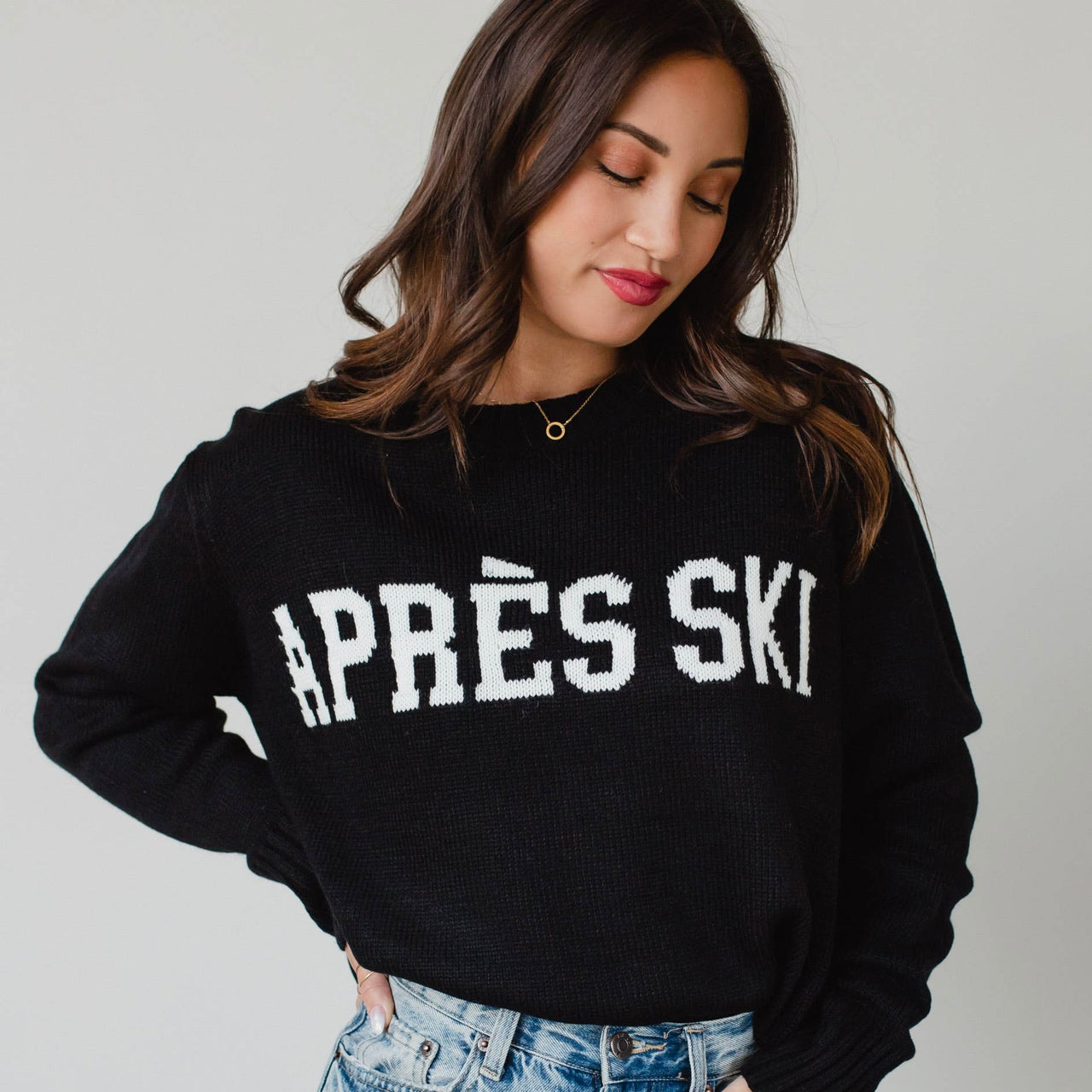 Black Apres Ski Sweater