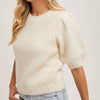 PUFF SLEEVED KNIT SWEATER