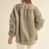 BACK RUCHED UTILITY BOMBER JACKET