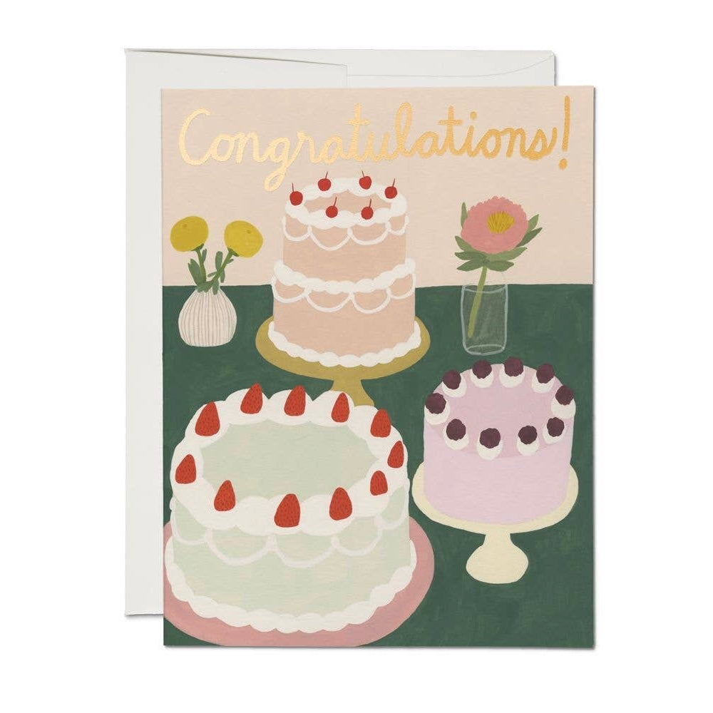 Cake Celebration congratulations card