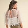 SHEER FABRIC WITH LINING BLOUSE