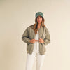 BACK RUCHED UTILITY BOMBER JACKET