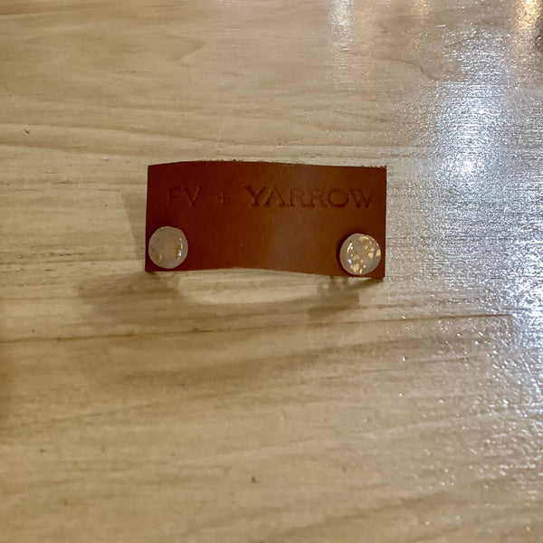 Gloss Translucent and Gold Flake Studs