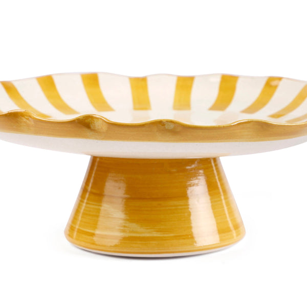 Ceramic Stripe Cake Stand
