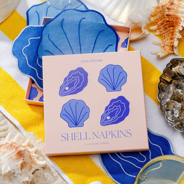 Shell Cocktail Napkins - Set Of 4