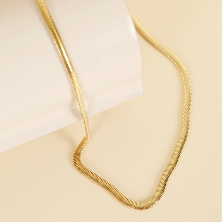 Snake Chain - 18k Gold Plated Necklace