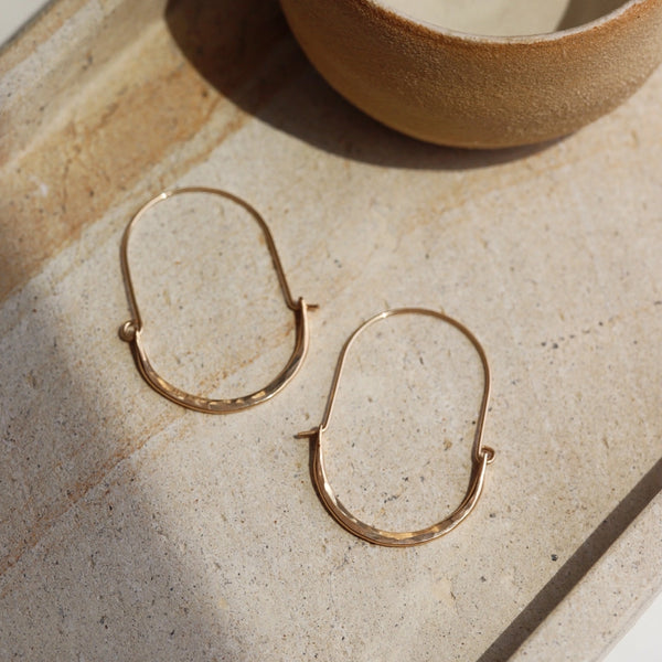 Hammered Paloma Hoops