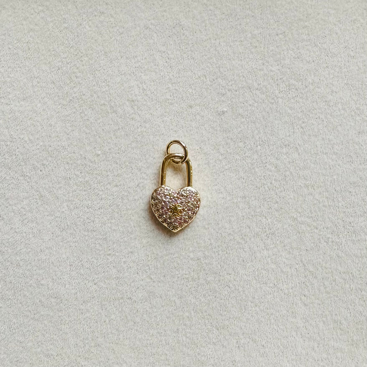 Sparkly Gold Heart Charm