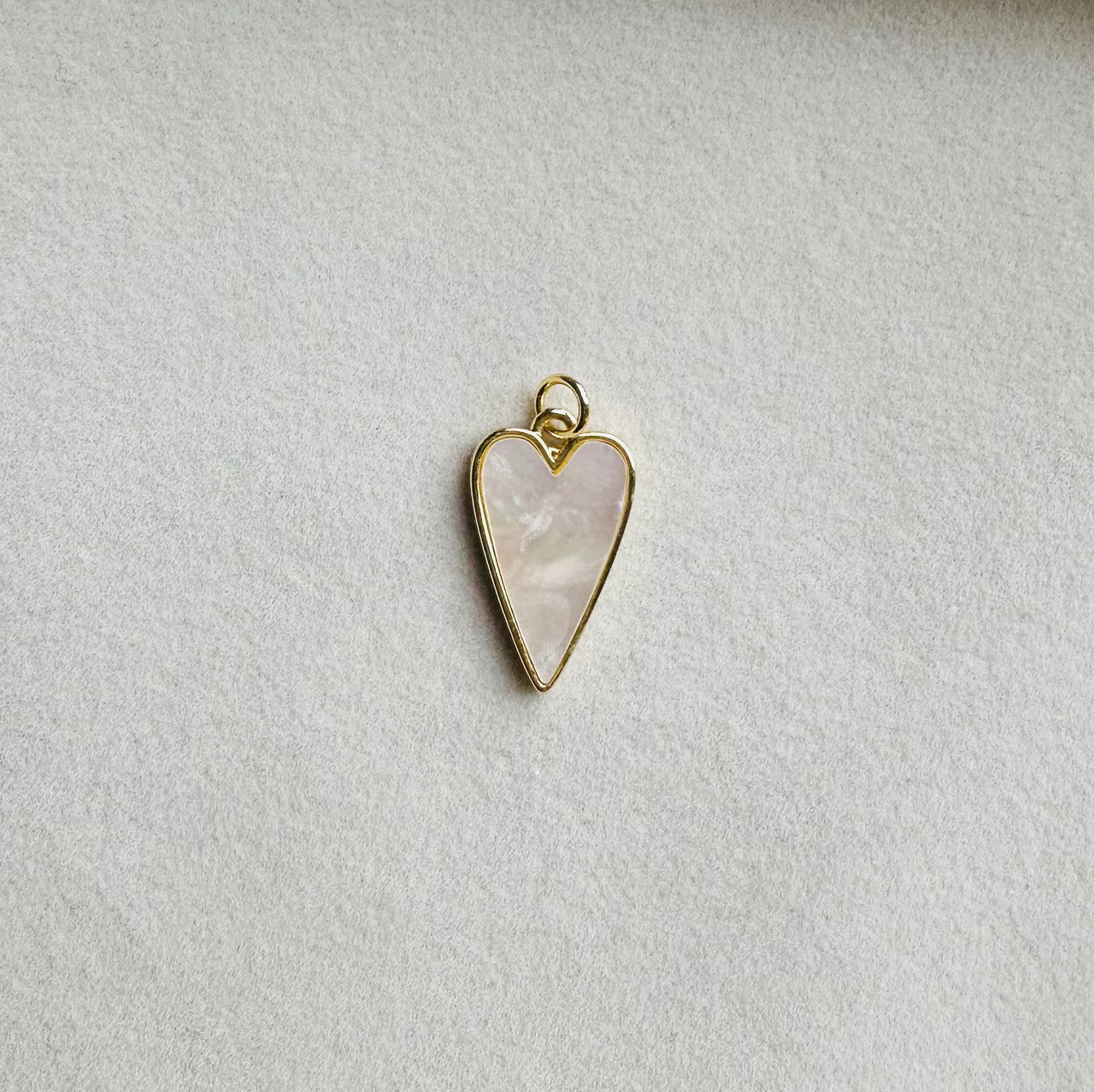 Mother of Pearl Heart Charm