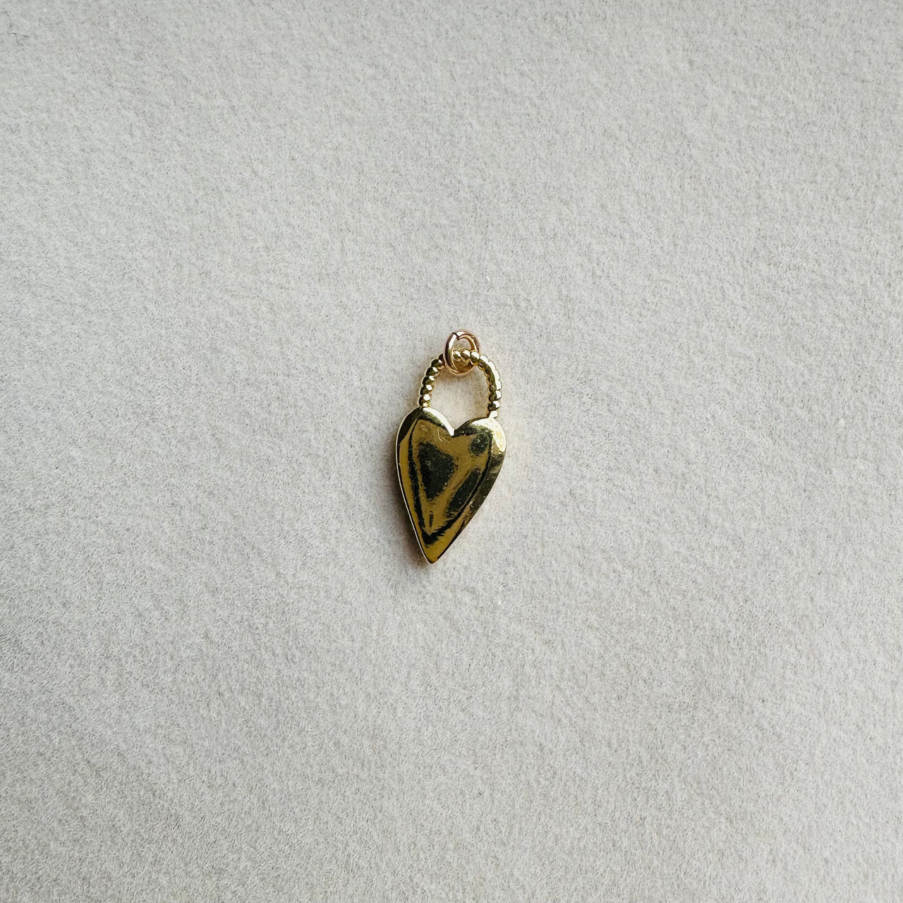 Link Gold Heart Charm