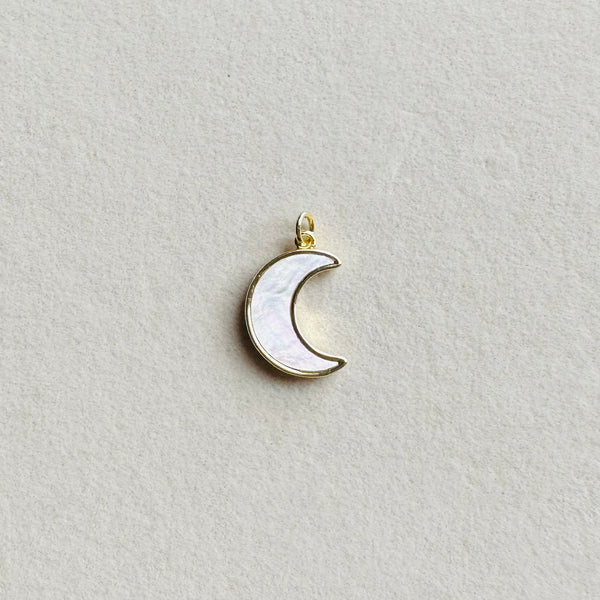 Mother of Pearl Moon Charm