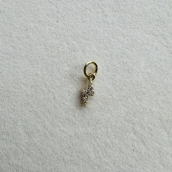 Mini Sparkly Lightning Bolt Charm