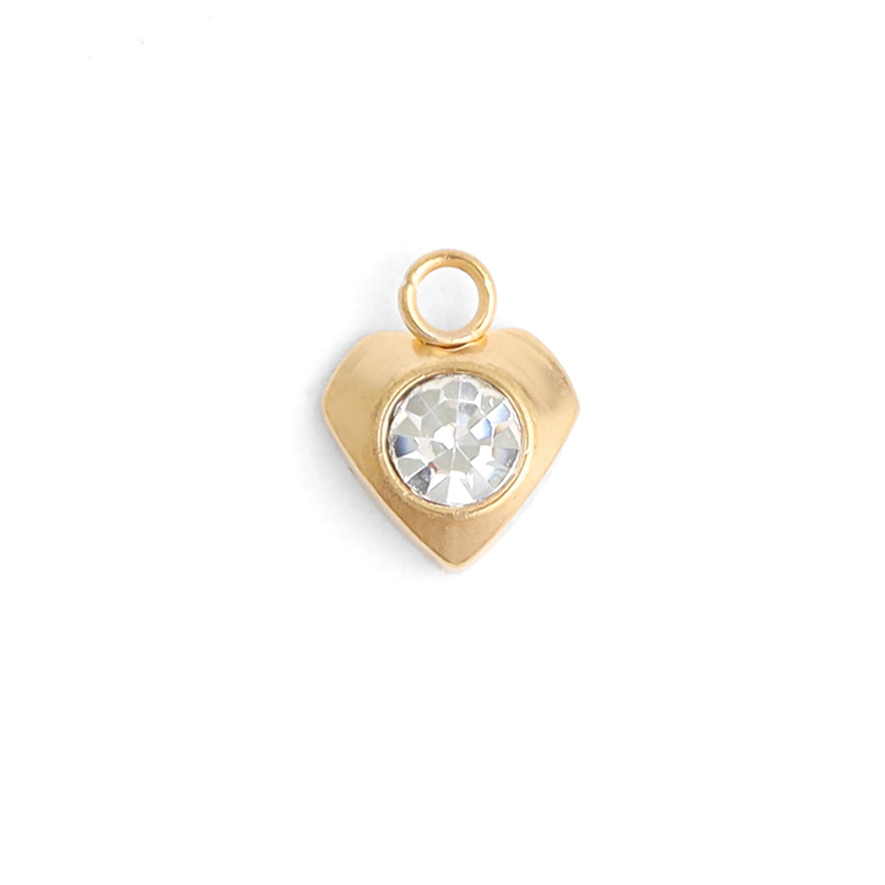 Cubic Zirconia Heart Charm