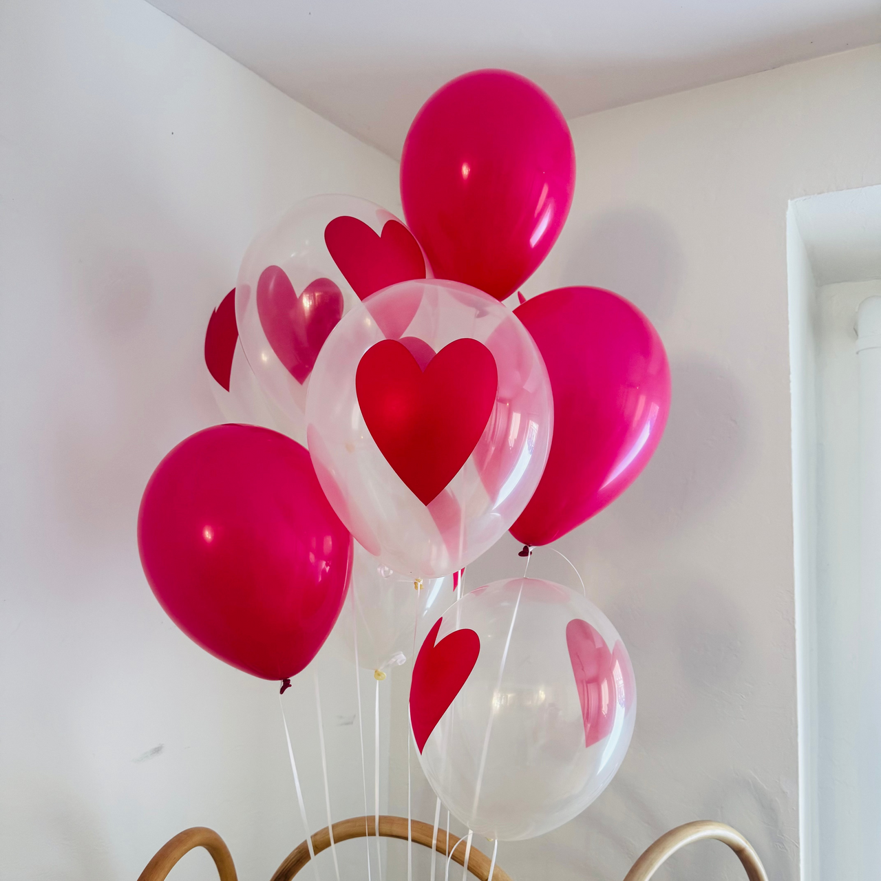 Pink Hearts Balloon Bouquet