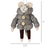 Mouse in Puffer Jacket Felt Ornament