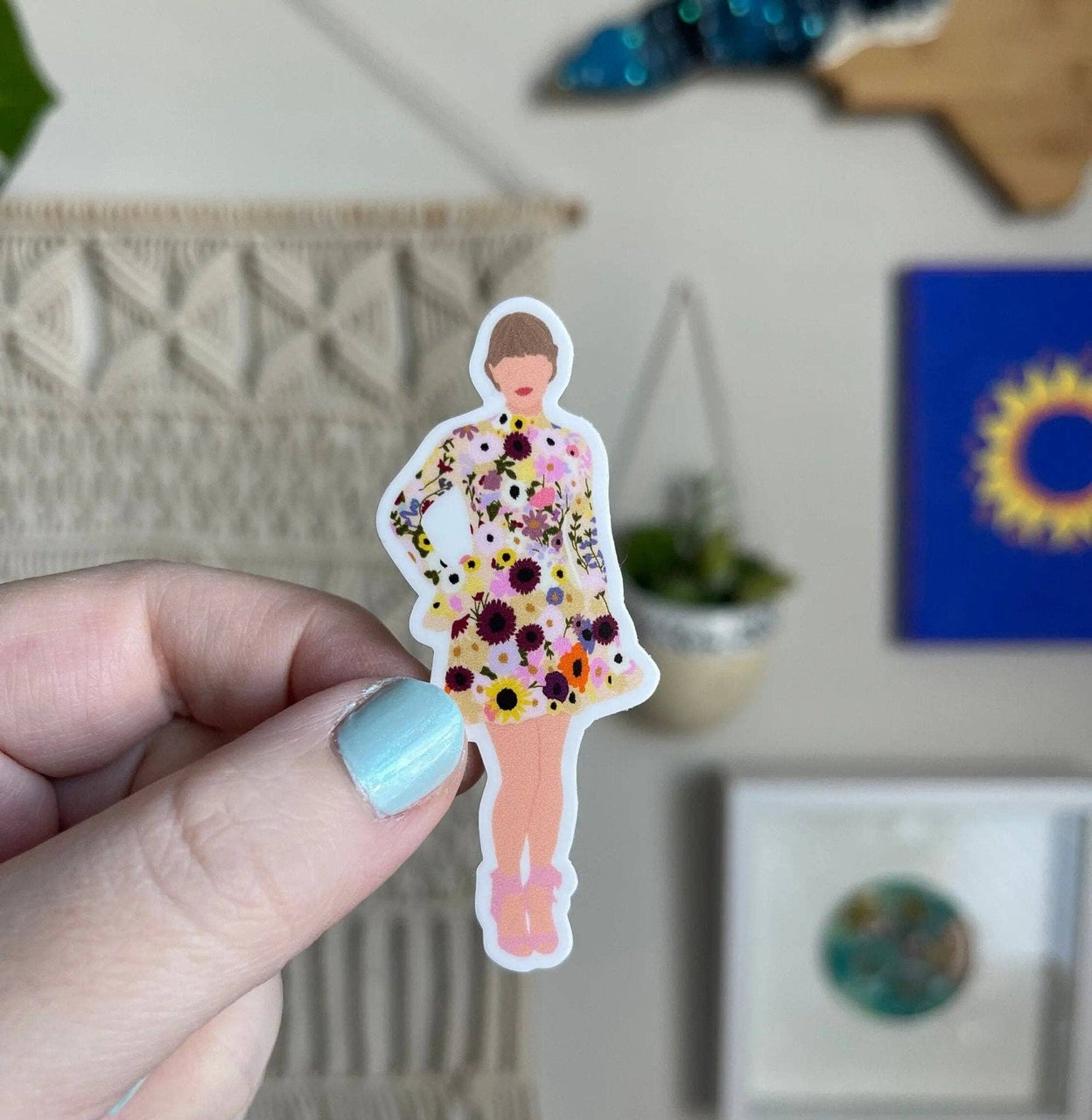 Tay Folklore Floral Grammys Dress Sticker