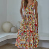 Woven Cotton Rayon Floral Print Sleeveless Dress
