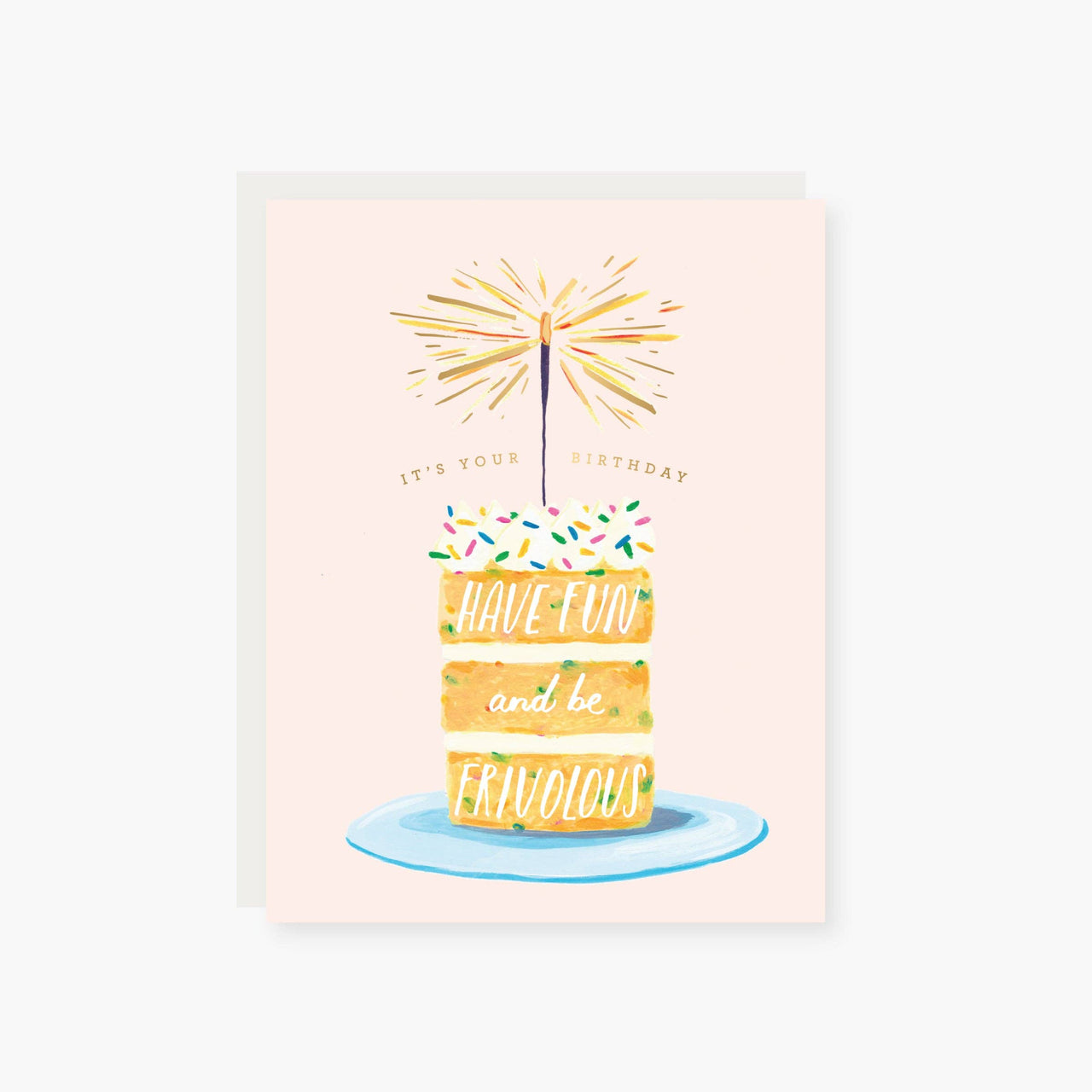 Fun and Frivolous Sparkler Cake Birthday Card