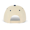 USA Patriotic Snapback Hat - Cream Navy Embroidered