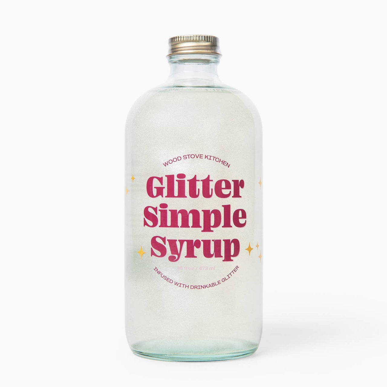 Glitter Simple Syrup, 16 fl oz with Edible Glitter