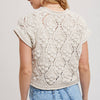 Knit Short Sleeved Pullover - Natural