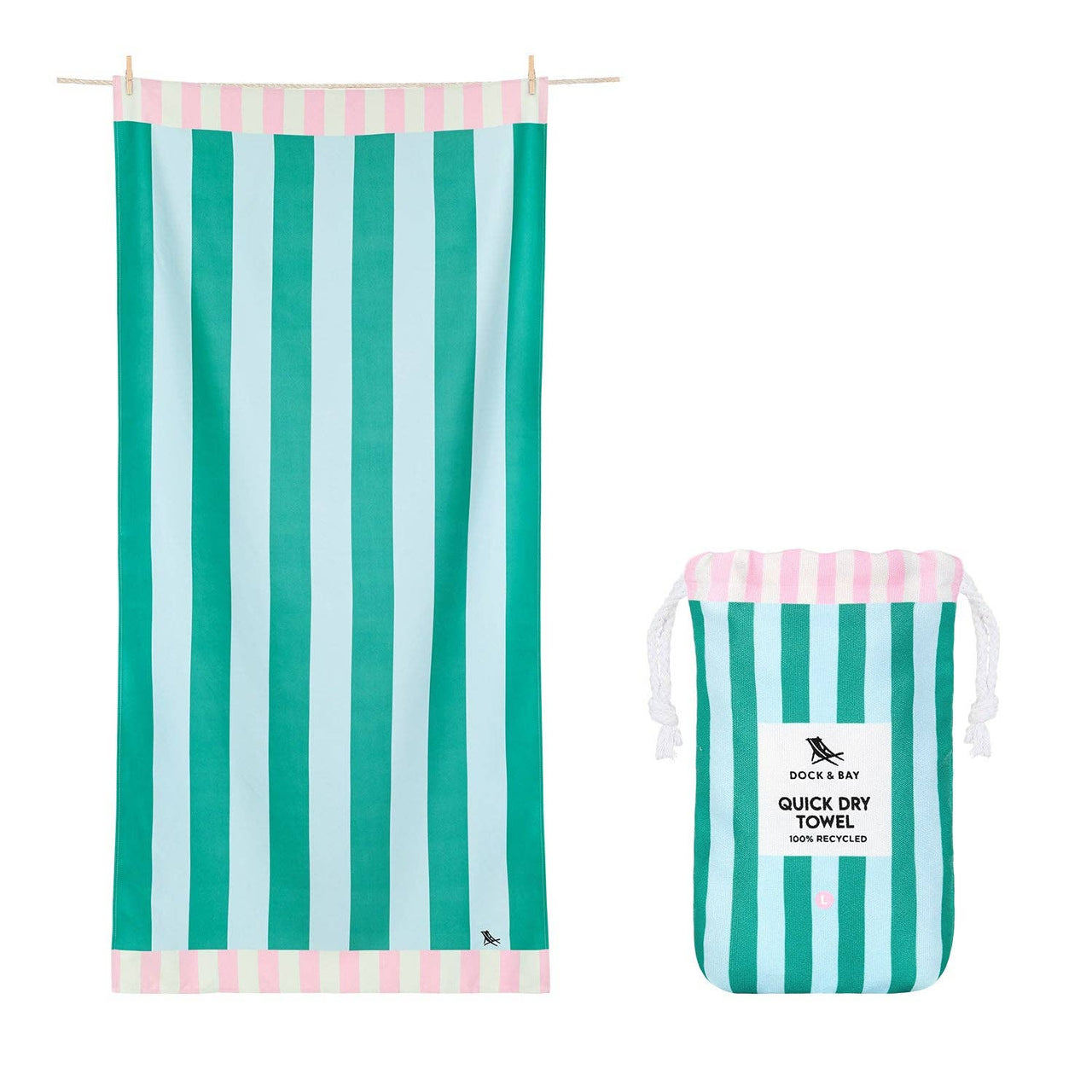 Quick Dry Towel - Pastel Pier - Large