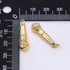 24K Gold Filled 24mm Karaoke Sing-A-Long Microphone Charm | AF-520