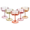 Flower Wave Coupe Cocktail Glass - Bright Colors