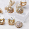 Pave Crystal Gumdrop Holiday Statement Earrings