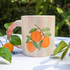 Pink Striped Orange Mug